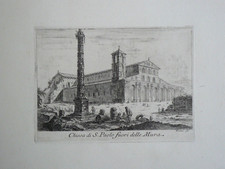 Eau forte Piranese Chiesa di