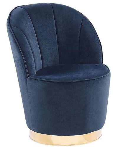 Fauteuil alby velours bleu - alby,