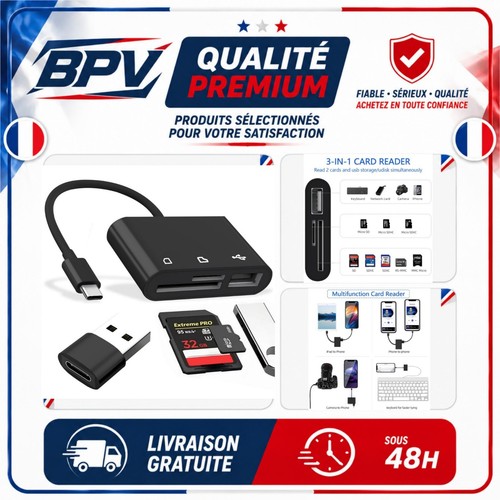 Lecteur cartes usb c - sd, usb-c