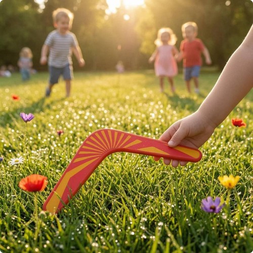 Boomerang rayé orange - boomerang,