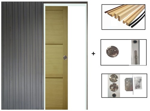 Porte coulissante bois ayous - porte,