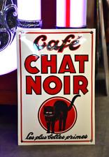Plaque émaillée CAFE DU CHAT NOIR enamel sign emaischild