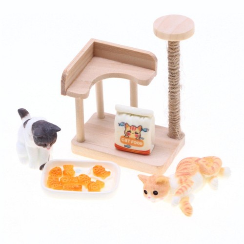 Arbre chat miniature bois - miniature,