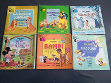 Lot of 6 WALT DISNEY 60s Disneyland Record Cartoon Disc Books
