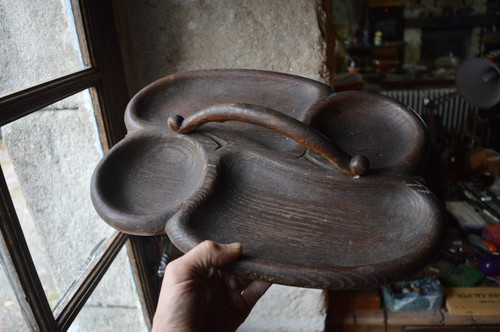 Plateau bois sculpté - bois,