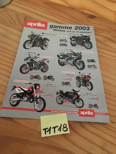 Aprilia gamme 2003 scooter