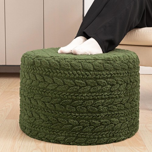 Round pouf ottoman 20 x - round,