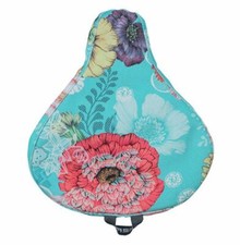 couvre selle Basil Bloom Field bleu ciel à fleur imperméable 27x23x7,5 cm vélo