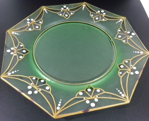 Vintage 1940s octagonal green - 1940s,