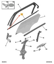 Joint inférieur de vitre de