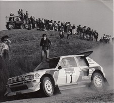 PEUGEOT 205 T16 E2 SALONEN SANREMO RALLY 1986 GROUP B ORIGINAL PERIOD PHOTO FOTO