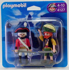 Robe Rouge + Pirate Playmobil Blister Duo Pack 4127 V.10 À Bord Garde OVP NEUF !