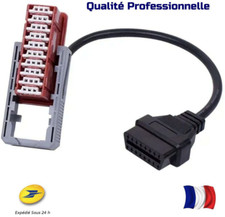 cable adaptateur obd 2 PEUGEOT CITROËN PSA de 30 à 16 broches diagnostique lexia
