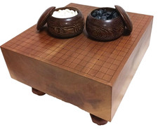 Go-Board Goban & Go Stone&Bowl SET IGO Game Used from JAPAN