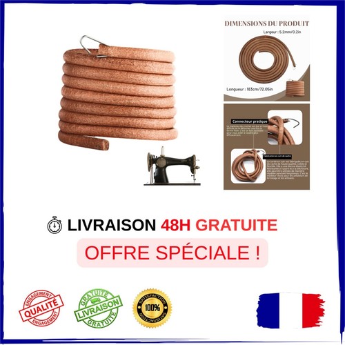 Courroie cuir 183 cm - en,