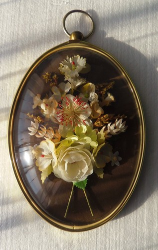 Ancien cadre verre bombé - cadre,
