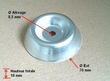 Coupelle bol glisseur Ø 70 mm