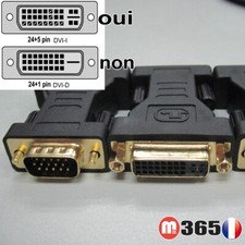 1 Adaptateur vga male vers dvi