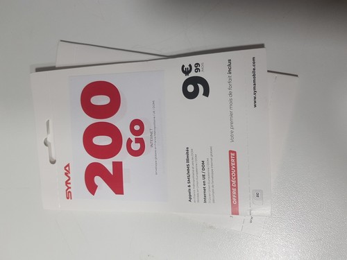 Carte sim prépayée - sim, syma