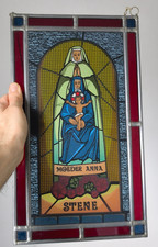 Ancien panneau vitrail "Moeder