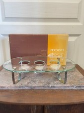 Chauffe Plat Bougie Métal Verre GENEVIEVE LETHU NEUF