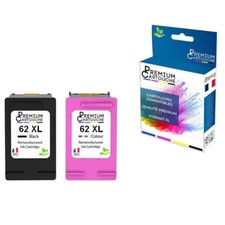 56 + 57 XL fabriqué en France, 2 Cartouche d'encre compatible pour HP 56 + 57 XL