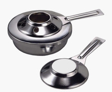 chauffé plat métal argenté