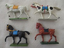 LOT OF 4 STARLUX HORSE WESTERN COW BOY KNIGHTS MIDDLE AGES VINTAGE