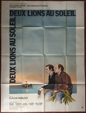 Affiche DEUX LIONS AU SOLEIL Claude Faraldo JEAN-FRANCOIS STEVENIN 120x160cm