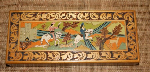 Ancienne boite gants - boite, à