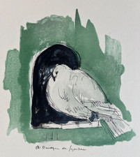 Donuyer De Segonzac Original  Lithograph "Les Vautours Et Les Pigeons ", 1966