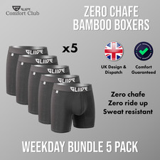 WEEKDAY PACK Mens Bamboo Ultra Comfort No Chafe Underwear Sweat Resistant Boxers