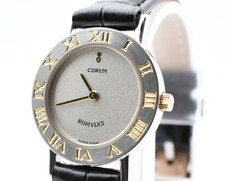 [MINT] CORUM Romvlvs 24.101.21 Women's 24mm Silver Gold Black Swiss Quartz JAPAN