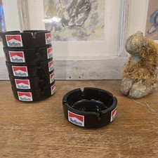Black Marlboro Ashtray - Glossy Ceramic - Vintage Advertising Bistro