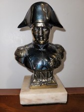 NAPOLEON BUST "BRONZE" METAL WITH MARBLE BASE FRANCE VINTAGE 5 1/2" TALL