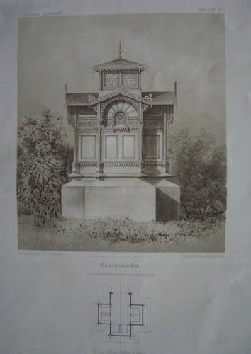 Lithographie une maisonnette - lithographie,