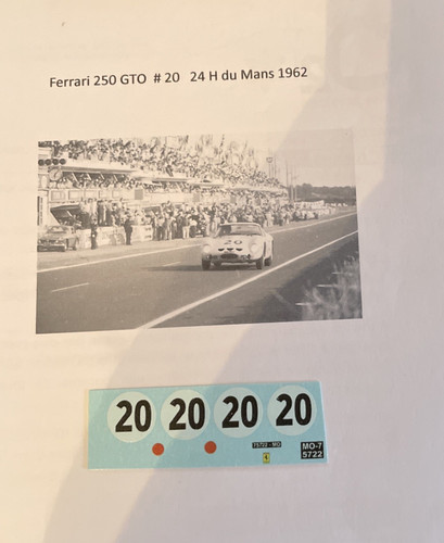 Decal ferrari 250 - decal,