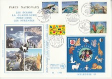 grande enveloppe 1er jour  les parcs nationaux  et bloc CNEP  24 Mulhouse  1997