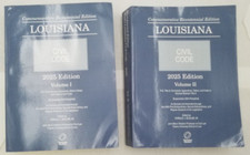 Louisiana Civil Code, 2025 ed. 2 Volume set 9780314257789