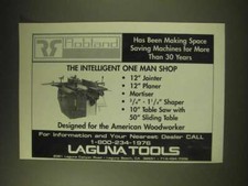 1989 Laguna Tools Robland  One Man Shop Ad - Has been making space saving