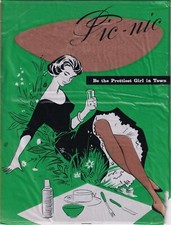 Bas nylon Pic-nic coloris Beige. 4 tailles. Vintage stockings.