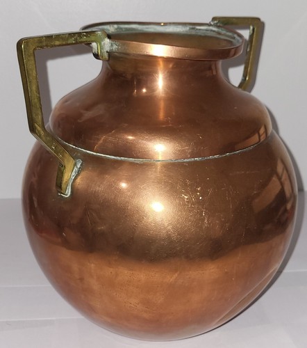 Pot cruche cuivre martelé - pot,