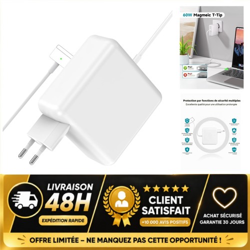 Chargeur 60w magsafe macbook - chargeur,