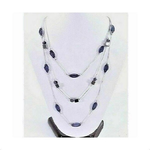 Collier long rangs métal - collier,