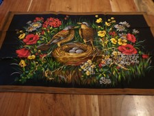 Vintage Torchon coton   " les grives  "