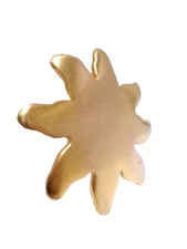 Broche soleil en métal doré