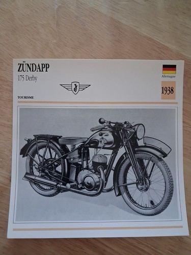 Zündapp 175 derby 1938 fiche - zündapp,