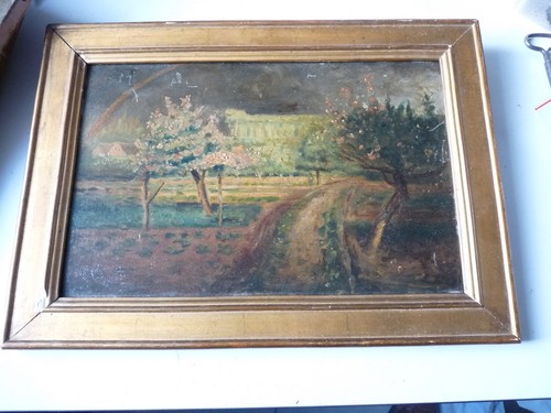 Tableau peinture huile - peinture, à