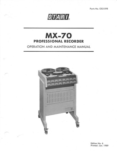 Manuel opération et - d'opération,