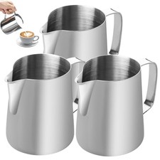 Lot de 3 pots à lait en acier